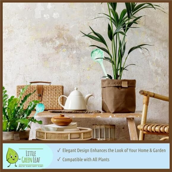 Plant Watering Globes.Self Watering Planter Inserts Made from Hand-Blown Durable - Picture 6 of 7